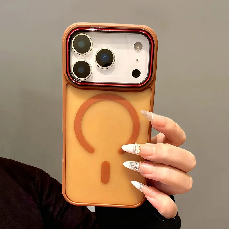 Luxury Matte Translucent For Magsafe Wireless Charge Phone Case