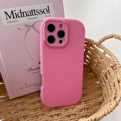 Candy Color Oval Matte Soft Silicone Protective Phone Case