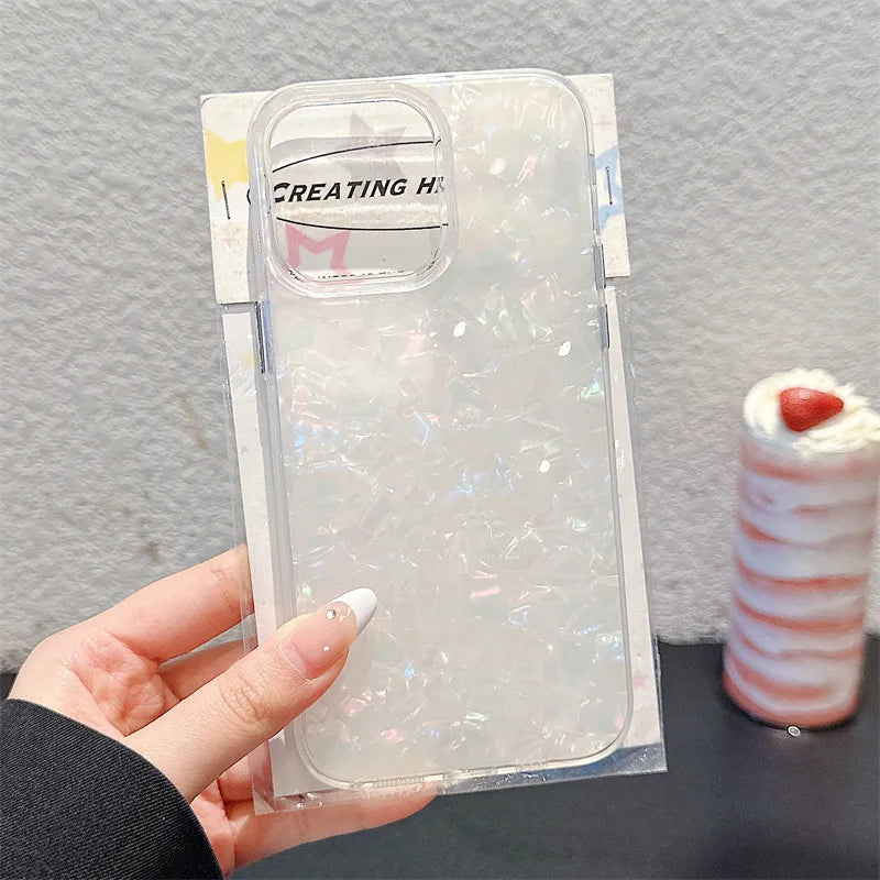 Luxury Shell Pattern Laser Phone Case