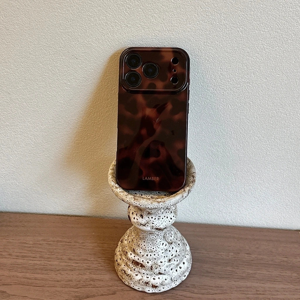 Retro Brown Amber Pattern Shockproof Protective Phone Case