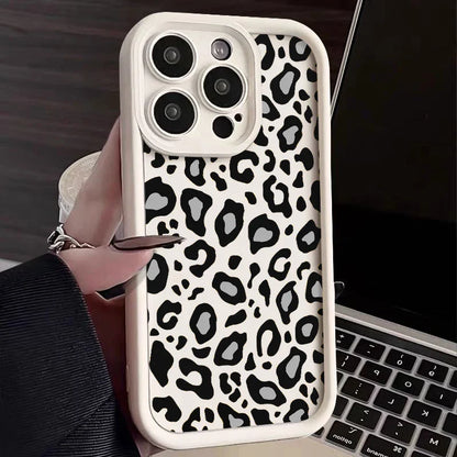 Leopard Pattern Shockproof Silicone Case for iPhone