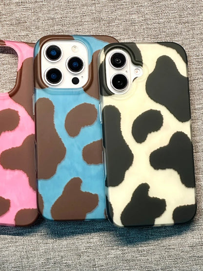 Ins Trendy Milk Cow Print IMD TPU Phone Case