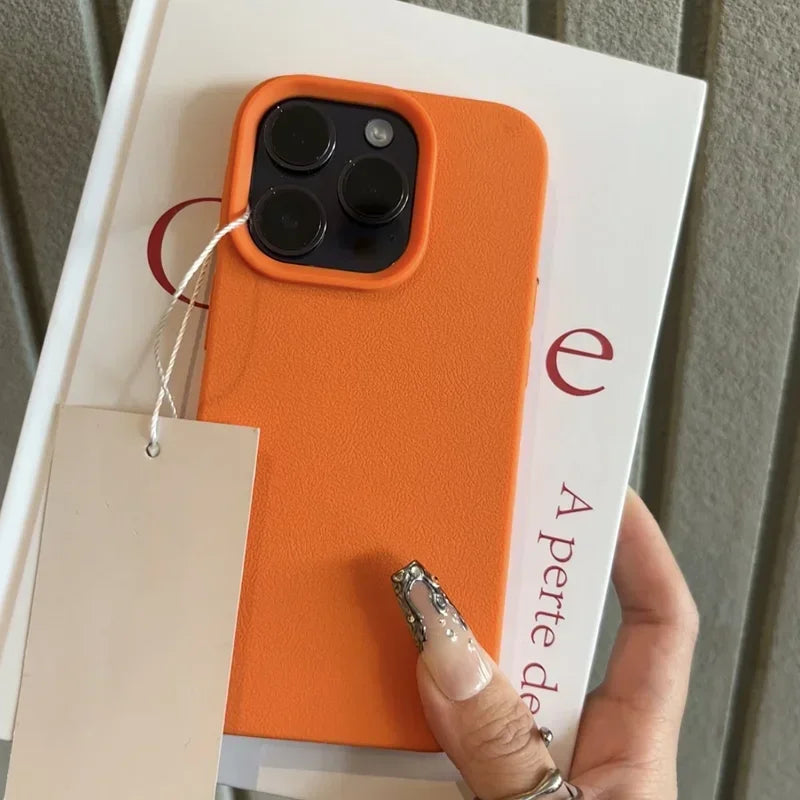 Luxury Matte Soft Leather Candy Phone Case