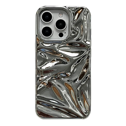 Stylish Plating Silver Water Ripple Phone Case