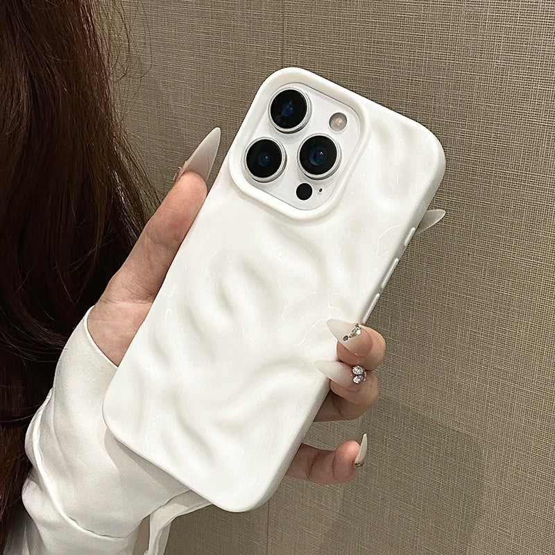 Ins 3D Rose Meteorite Pattern Texture Phone Case