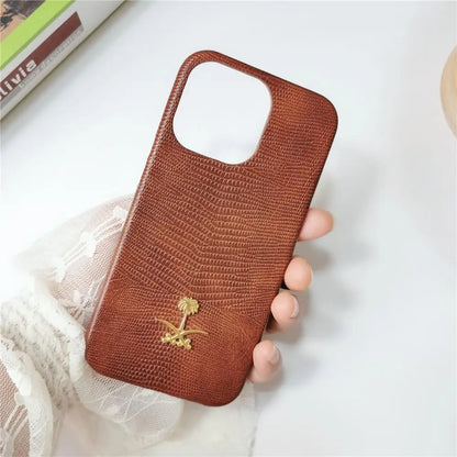Lizard Pattern Leather iPhone Case