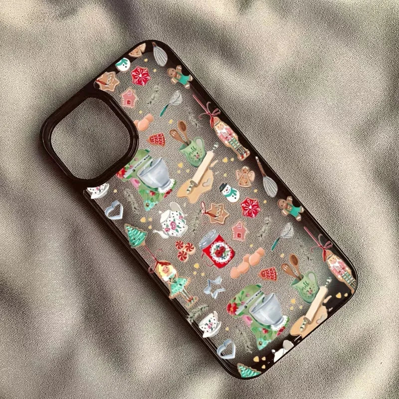 Cartoon Christmas Gift Theme Clear Phone Case