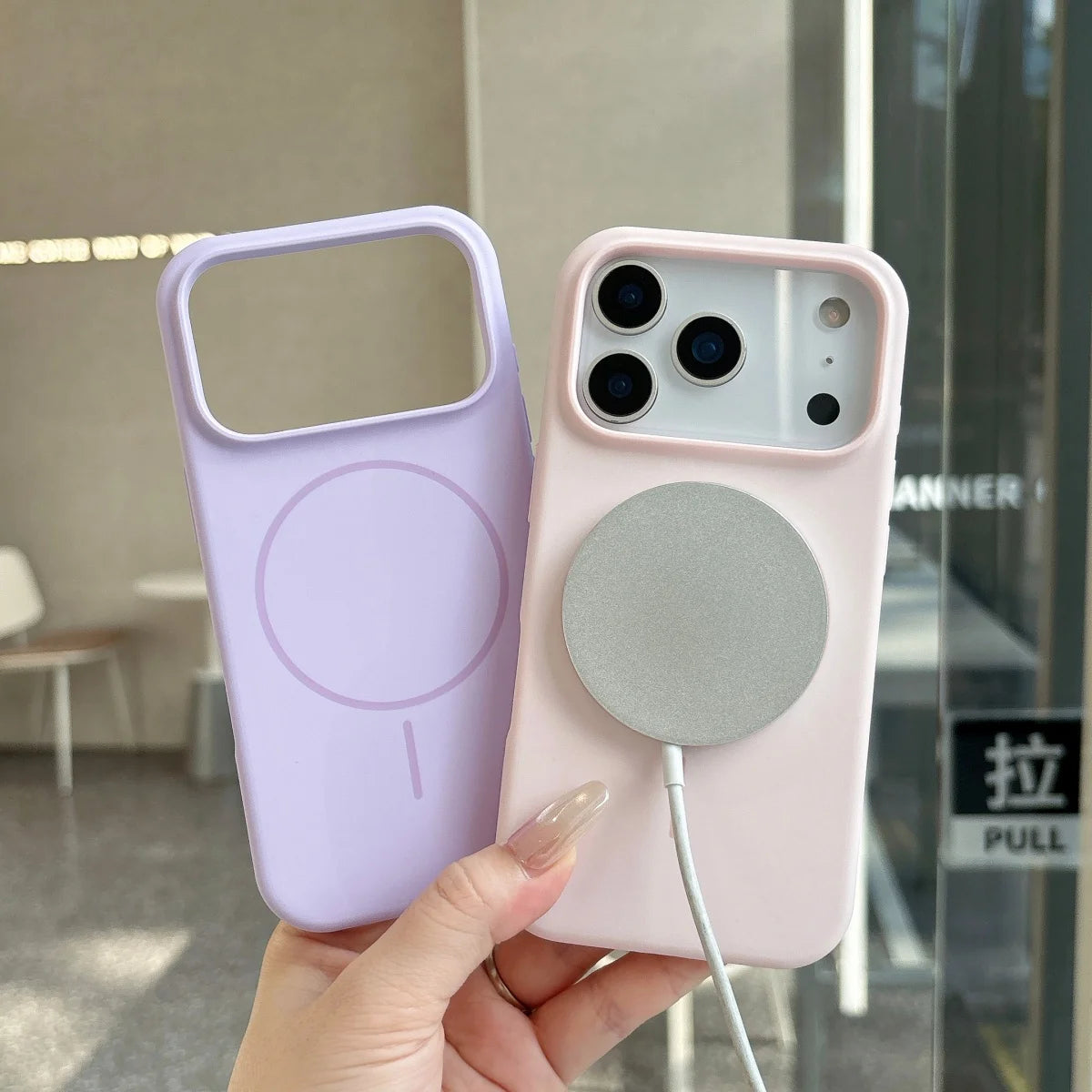 Official Orange Silicone Magnetic For Magsafe Phone Case