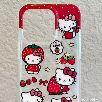 Hello Kitty Strawberry Clear Phone Case