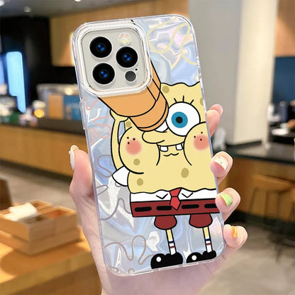 SpongeBob Laser Reflective Phone Case for iPhone