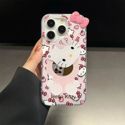 Flower Hello Kitty Full Screen KT Bow Love Phone Case