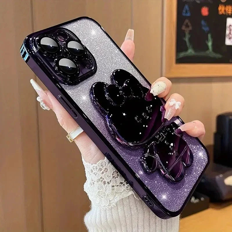 Quicksand Glitter Magnetic Stand iPhone Case