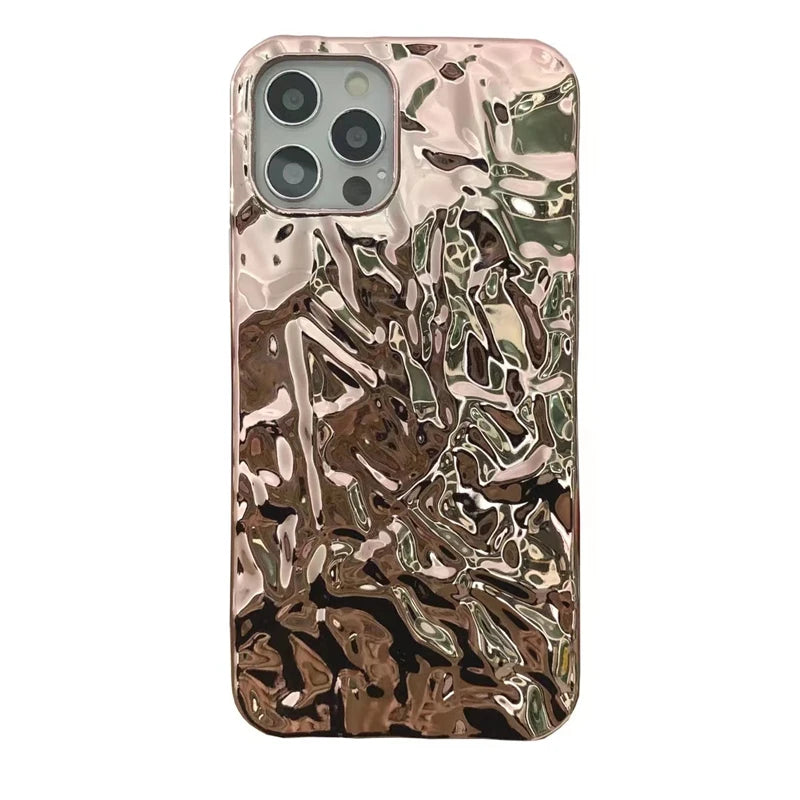 Luxury Plating Tin Paper Pattern Phone Case