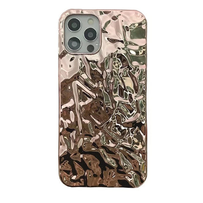 Luxury Plating Tin Paper Pattern Phone Case
