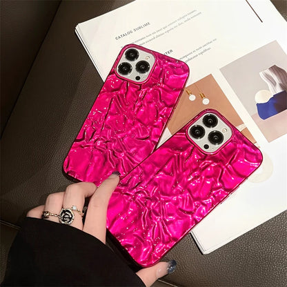 Luxury Plating Tin Paper Pattern Phone Case