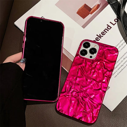 Luxury Plating Tin Paper Pattern Phone Case