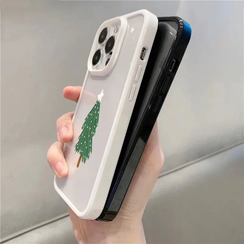 Christmas Tree Pattern Clear Phone Case