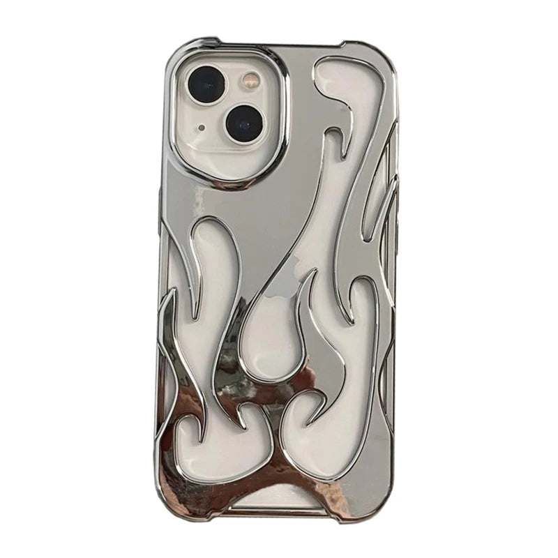 Ins Fashion Hollowed Flame Pattern Phone Case