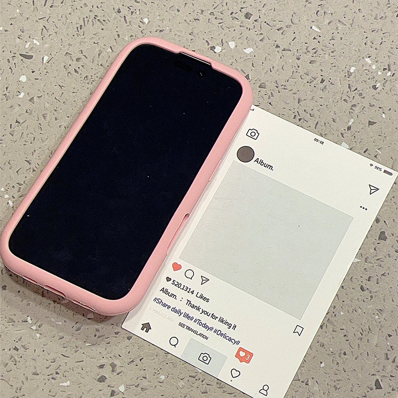 Pink 3D Love Heart Stand Holder Decompression Phone Case