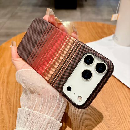 Magsafe Magnetic Wireless Charging Luxury Solid Color Carbon Fiber Phone Case