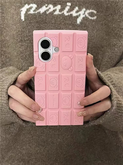 Cute Cartoon Hello Kitty Bear Chocolate Phone Cases