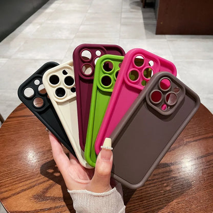 Soft Solid Color Shockproof Phone Case New