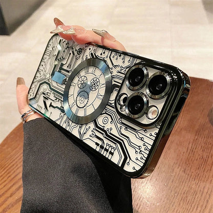 Mechanical Gear Transparent Case for iPhone