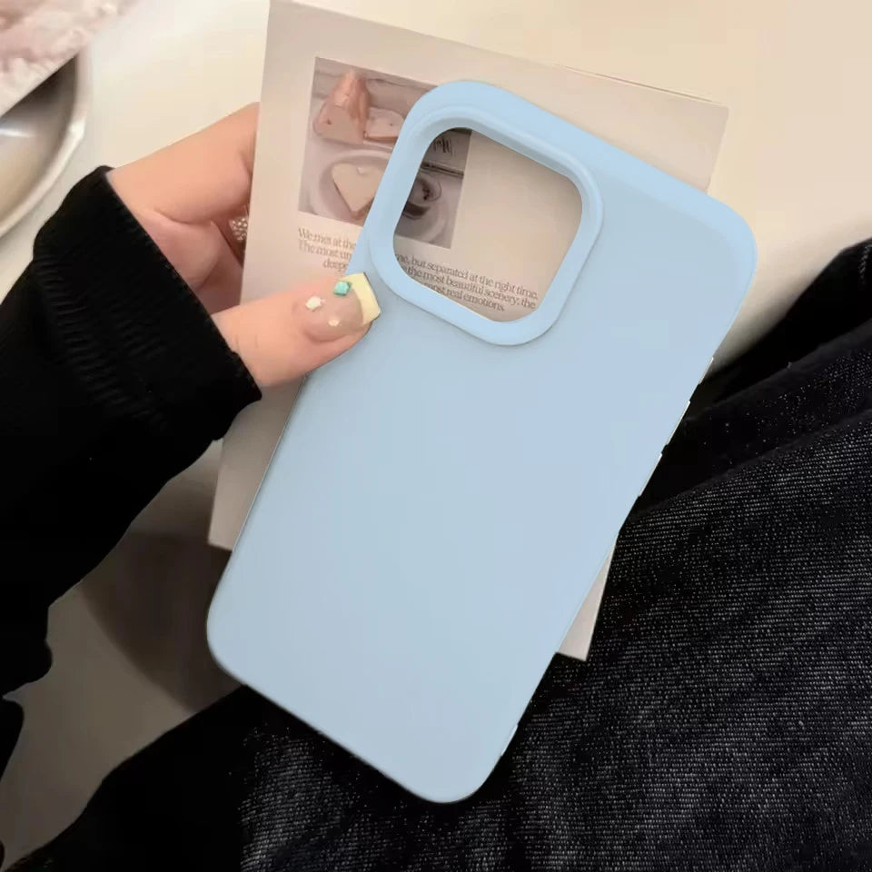 Dopamine-Inspired Silicone Solid Color Simple Fashion Phone Case