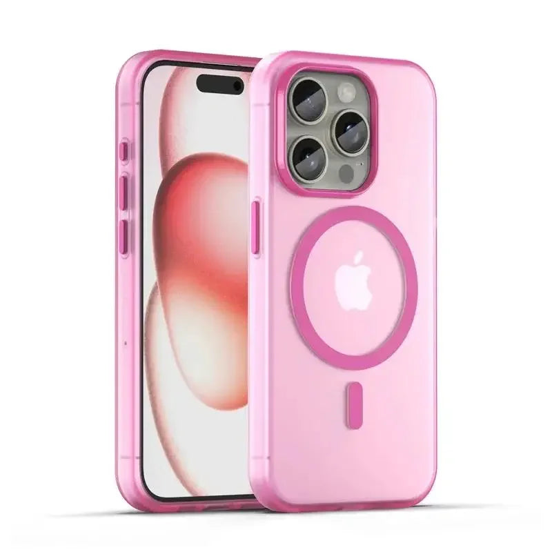 Matte Candy Transparent Shockproof Magsafe Phone Case
