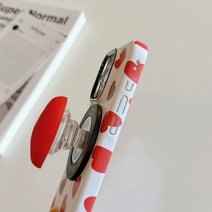 3D Cute Heart Magnetic Silicone Phone Case