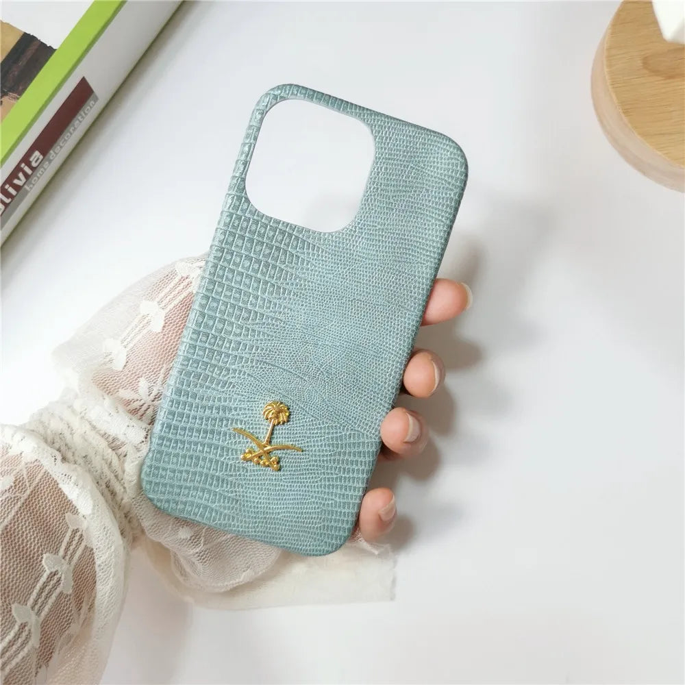 Lizard Pattern Leather iPhone Case