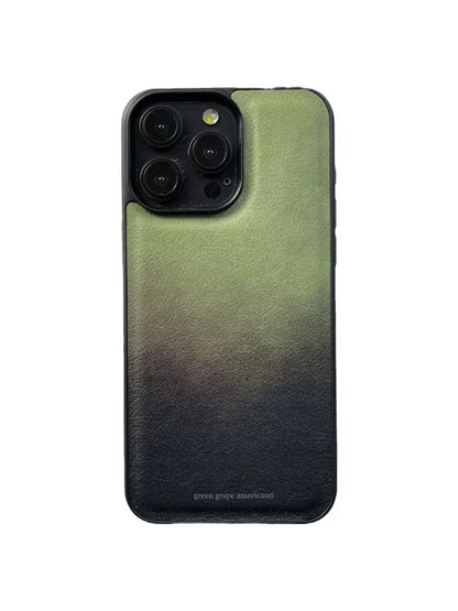 Retro Matcha Green Gradient Shockproof Protective Phone Case
