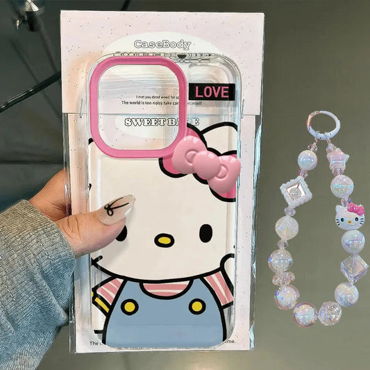 Hello Kitty Big Face Bow Strap Phone Case