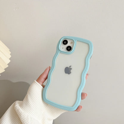 Fashion Transparent Curly Wave Case