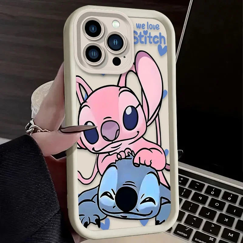 Cute Disney Stitch Angel Love Phone Case