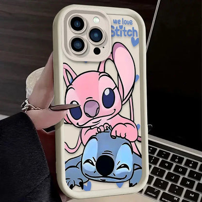 Cute Disney Stitch Angel Love Phone Case