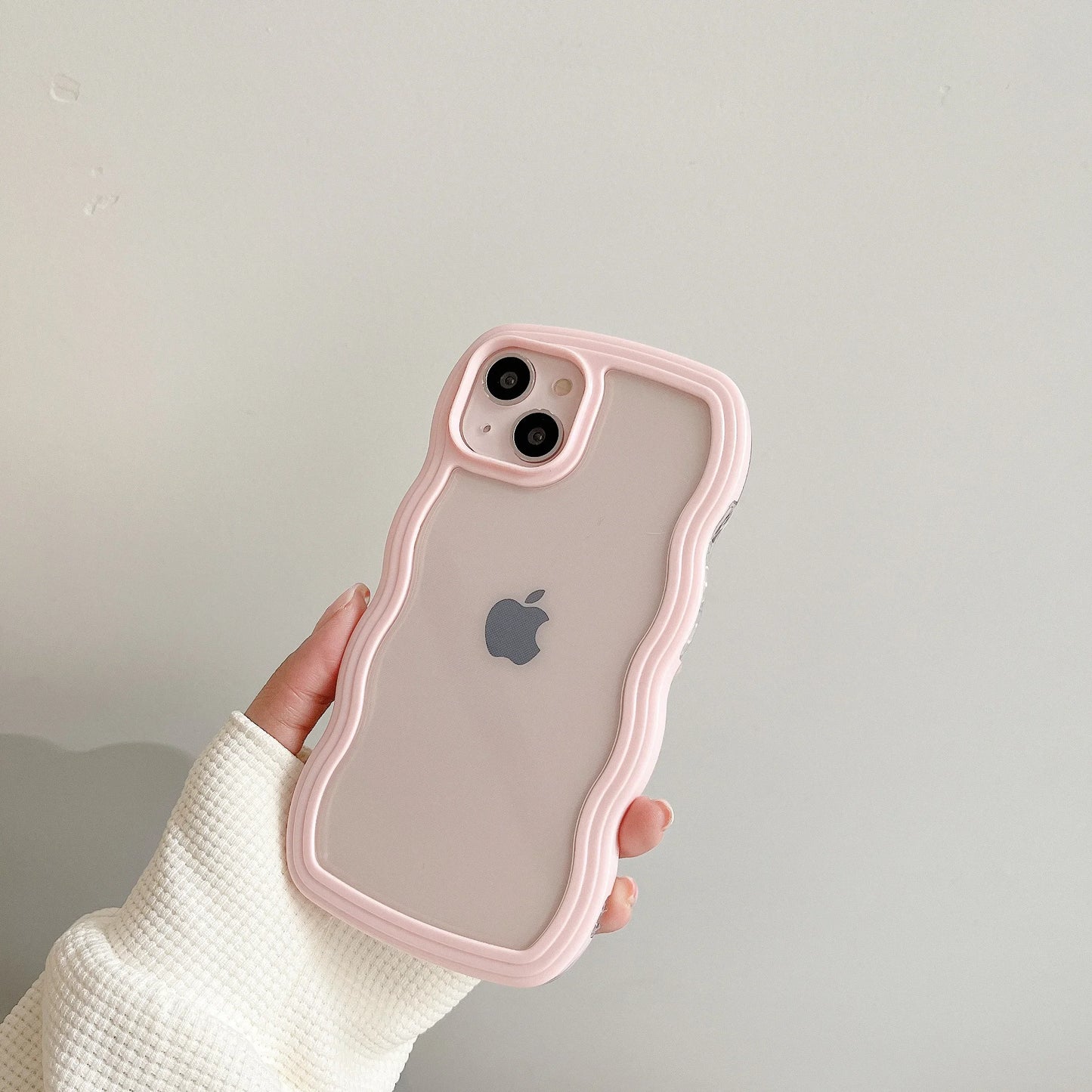 Fashion Transparent Curly Wave Case