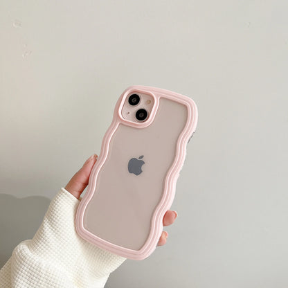 Fashion Transparent Curly Wave Case