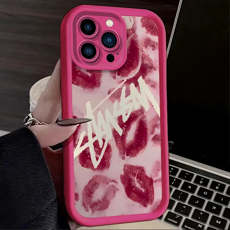 Sexy Red Lips Fashion Phone Soft Phone Case