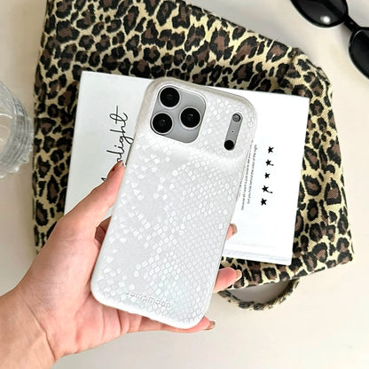 Luxury Chic Snake Skin Texture PU Leather Silicone Soft Phone Case