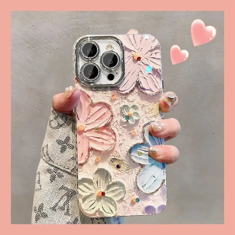 Glitter Flower Phone Case