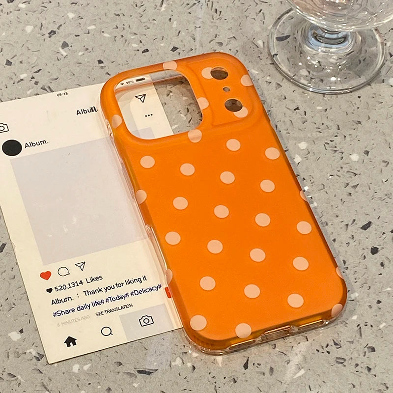 Popular Cosmic Orange Circular Dots IMD TPU Phone Case