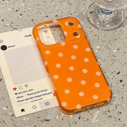 Popular Cosmic Orange Circular Dots IMD TPU Phone Case