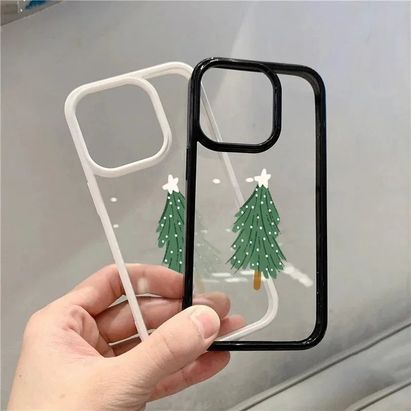 Christmas Tree Pattern Clear Phone Case