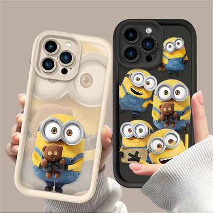 Cartoon Minions Silicone iPhone Case