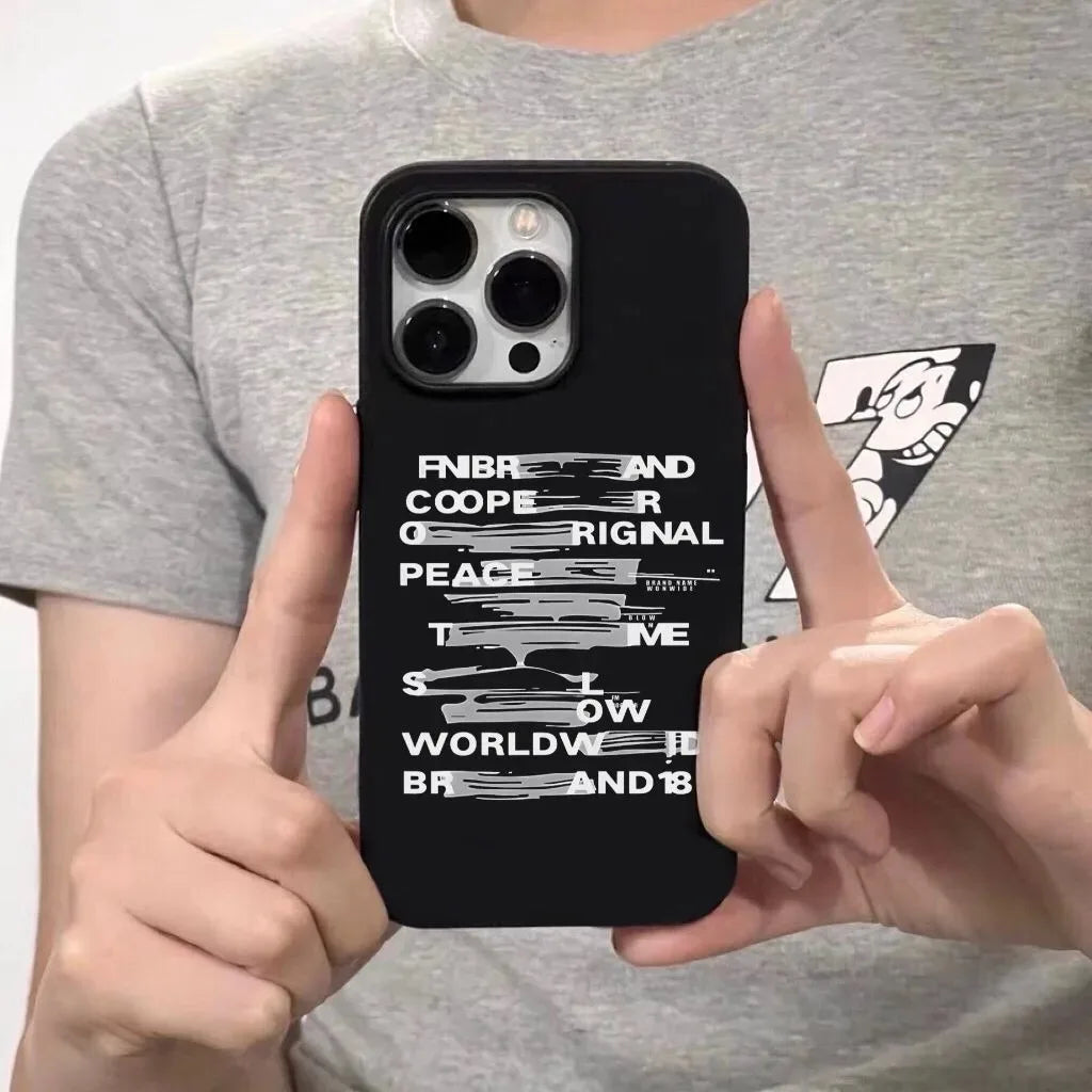 Creative Luxury Phone Case Graffiti English Shockproof