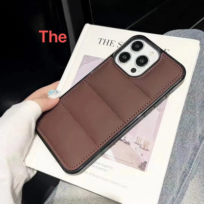 Luxury Down Jacket Puffer Solid Color Phone Case