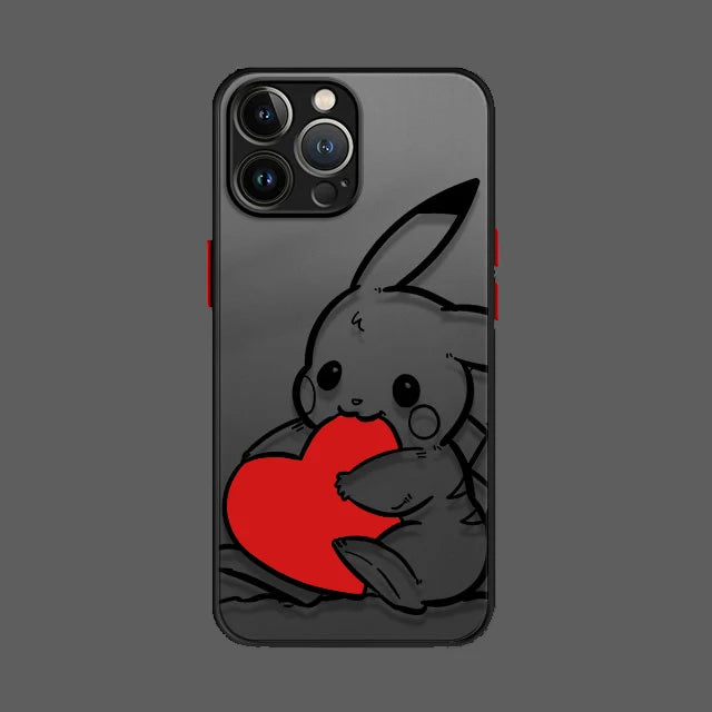 Pokemo Pikachu Cartoon Phone Case for iPhone
