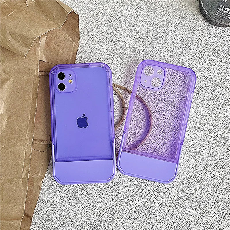 Clear Stand Holder Case for iPhone