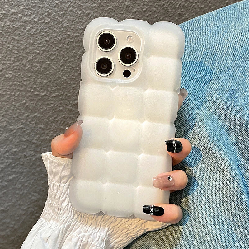 Clear 3D Block Lattice Phone Case